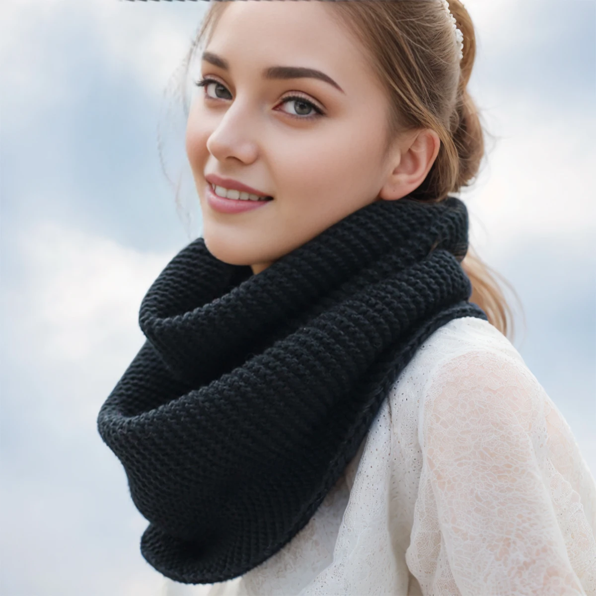 New Winter Scarf Women Infinit - Infinity Scarf Knit reseña y precio