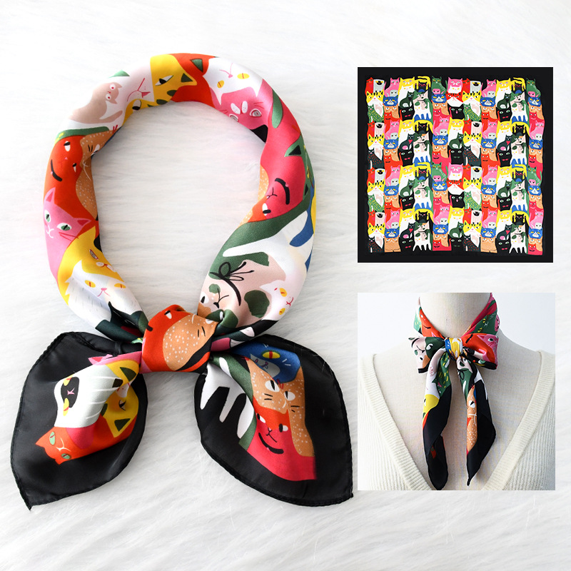 Luxury Silk Square Scarf Women - Scarf Silk Square reseña y precio