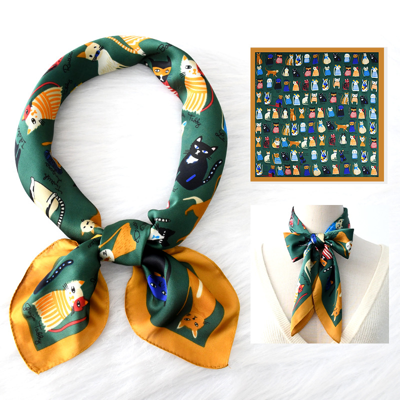 Luxury Silk Square Scarf Women - Scarf Silk Square reseña y precio