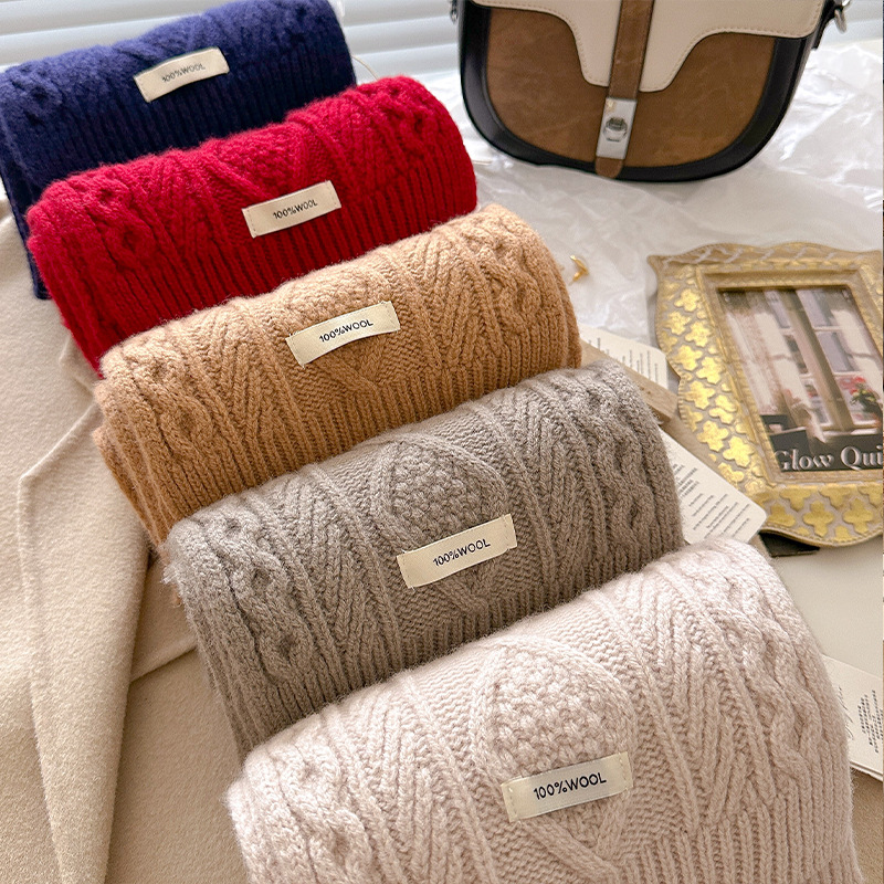 Luxury 100% Wool Scarf Women M - Muffler Men Wool reseña y precio