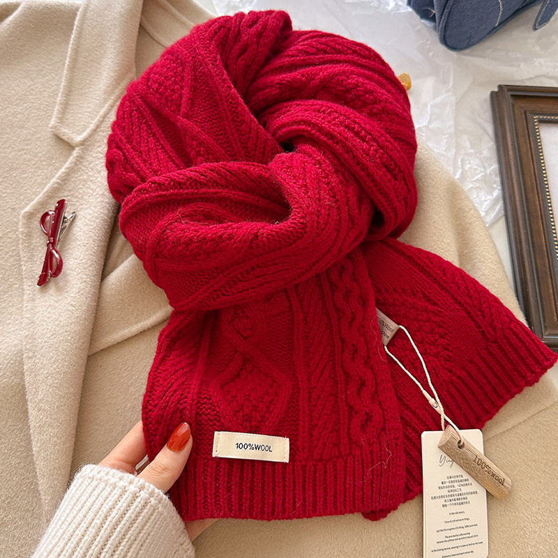 Luxury 100% Wool Scarf Women M - Muffler Men Wool reseña y precio
