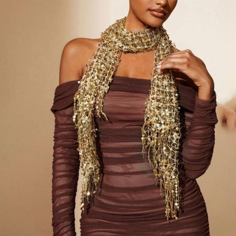 Y3NE Embellished Sequins Weddi - Stole Wedding Shawl reseña y precio
