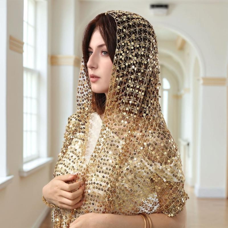 Y3NE Embellished Sequins Weddi - Stole Wedding Shawl reseña y precio