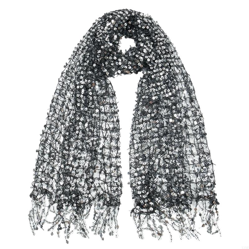 Y3NE Embellished Sequins Weddi - Stole Wedding Shawl reseña y precio
