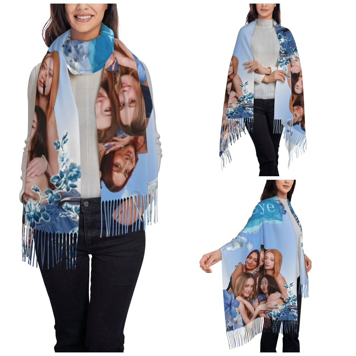 Katseye Kpop Scarf for Women W - Pashmina Wrap Large reseña y precio