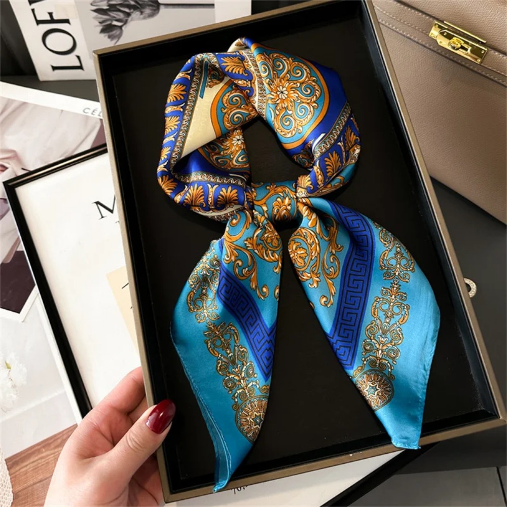 Women 70x70cm Printed Silk Pas - Face Scarf Mask reseña y precio