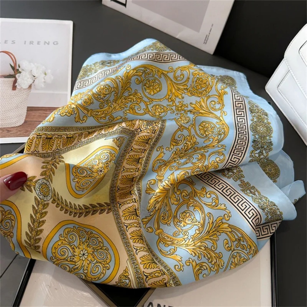 Women 70x70cm Printed Silk Pas - Face Scarf Mask reseña y precio