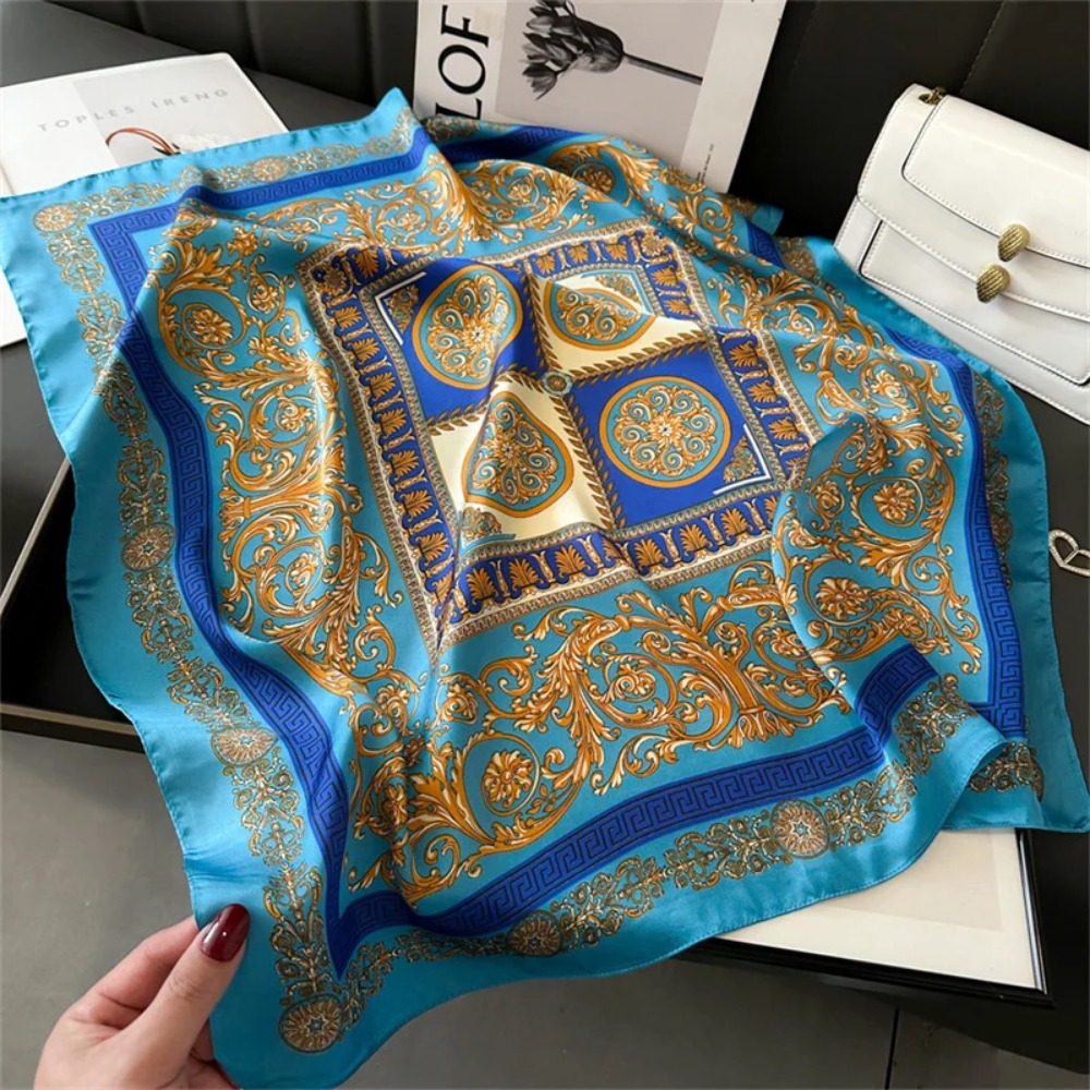 Women 70x70cm Printed Silk Pas - Face Scarf Mask reseña y precio