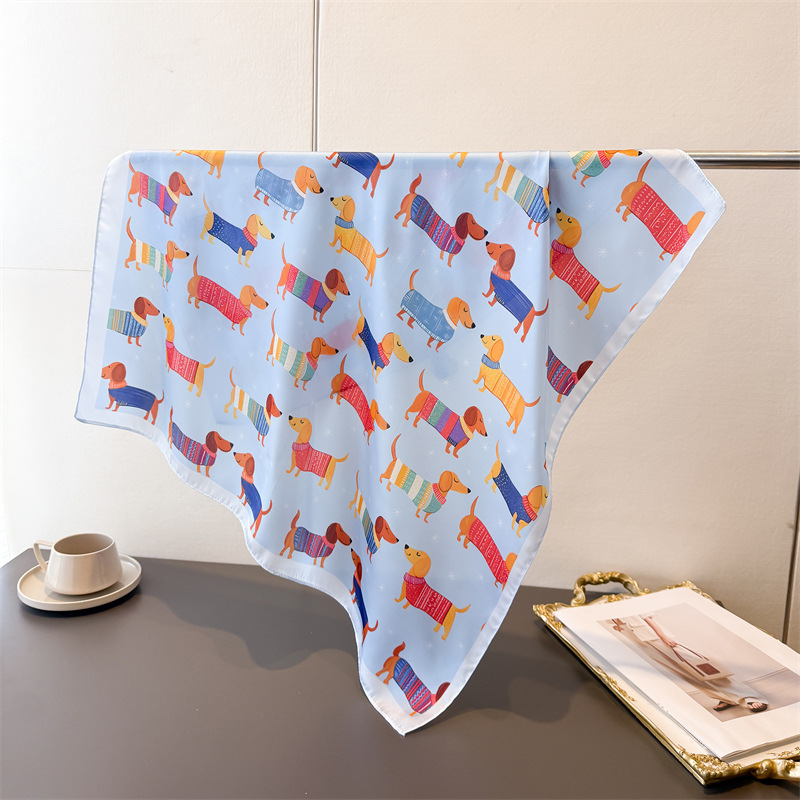 Ladies Cotton Dog Printed Squa - Bandana Cotton reseña y precio
