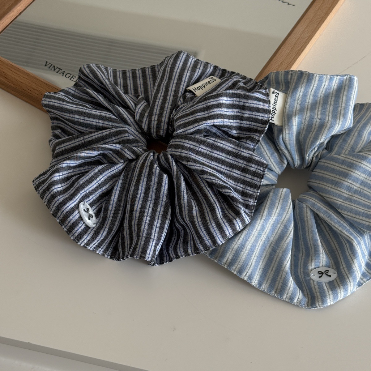 Korea Fashion Stripe Hair Rubb - Silk Tie Striped reseña y precio